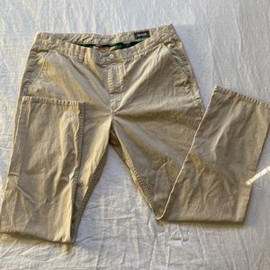 Bonobos Pants Mens 40x32 Ivory Chino Slim Straight Solid Cotton